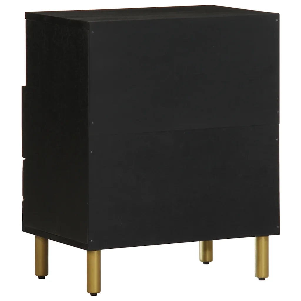 Comodino | Armadio da Notte | Mobiletto da notte Nero 50x33x62 cm in Legno Multistrato