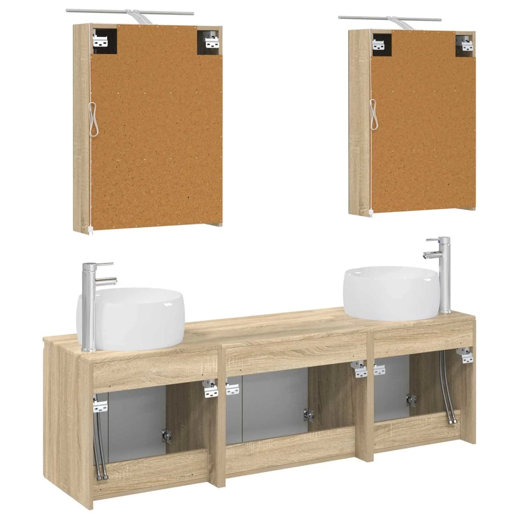 Set di Armadi da Bagno 5 pcs Rovere Sonoma Legno ingegnerizzato 3406513