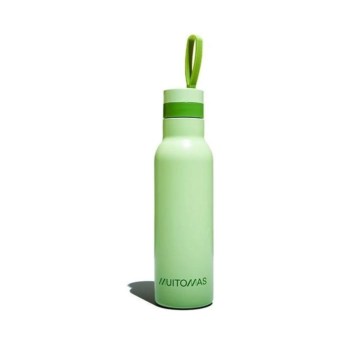 Muitomas WBOTTLELC500GN – Borraccia Termica 500 ml, Acciaio Inox, Doppia Parete sotto Vuoto, 24h freddo - 12h caldo, colore Verde Salvia