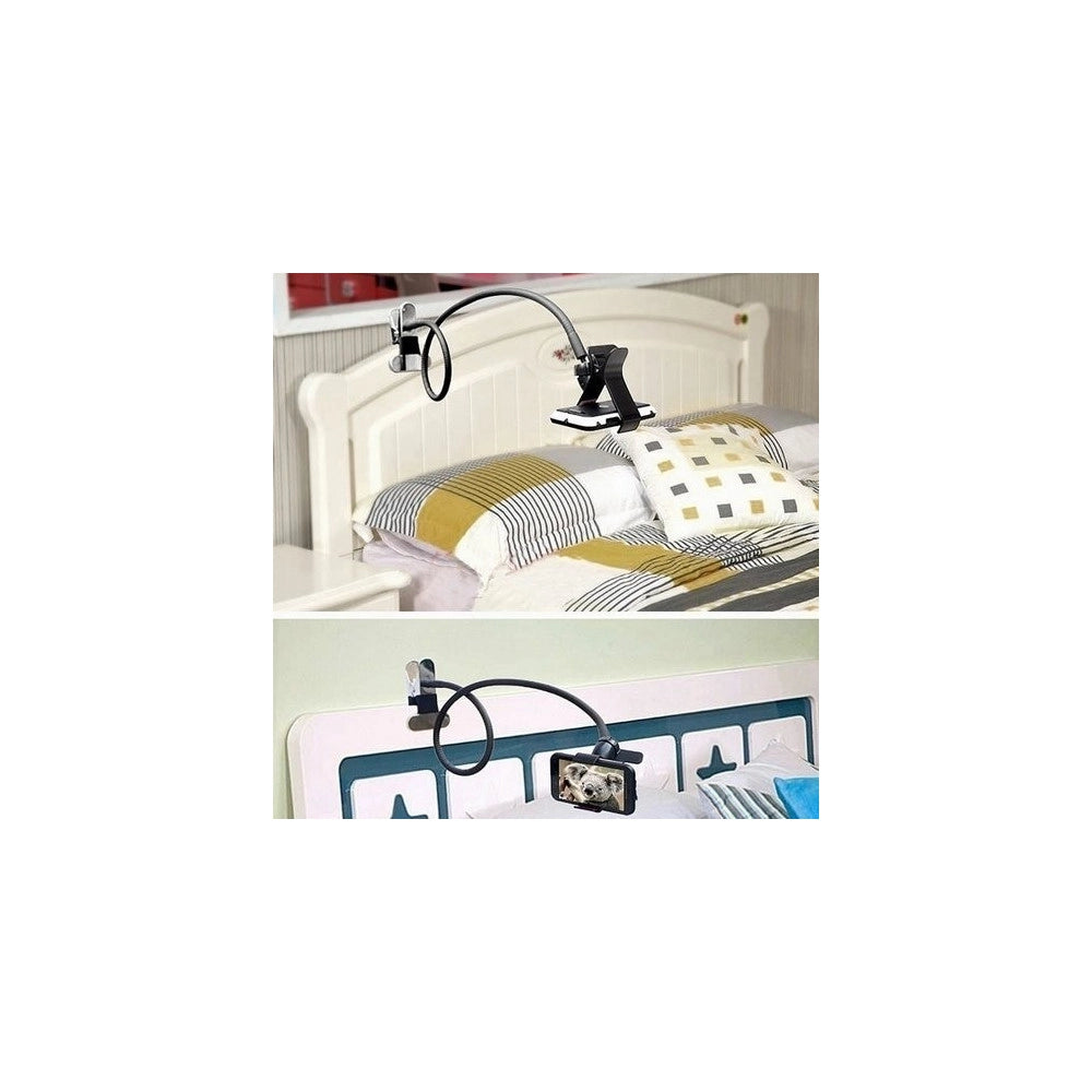 Trade Shop - Porta Cellulare Universale Flessibile Letto Da Tavolo Per Auto Sedia Supporto -