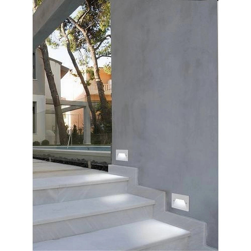 Trade Shop - Segnapasso A Led 3w Faretto Applique Bianco Luce Fredda Calda Naturale Ip65 Es49 -