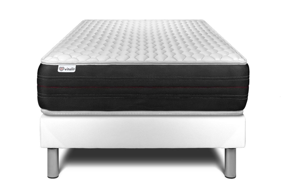 Letto con materasso VITAL SPRING 120 x 190 cm Rete kit Bianco