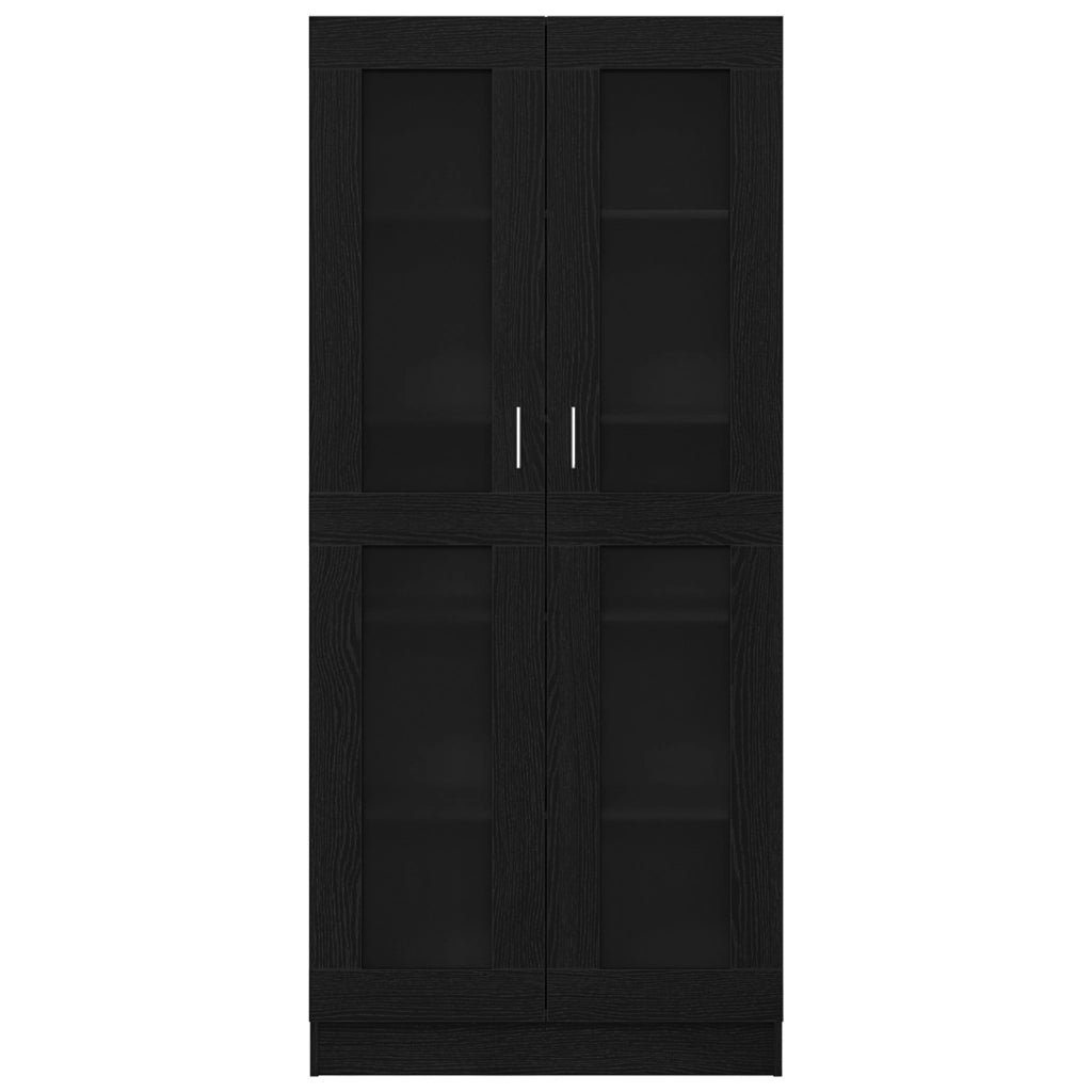 Armadi per libri  2 pz Nero Rovere 82,5x30,5x185 cm in legno ingegnerizzato
