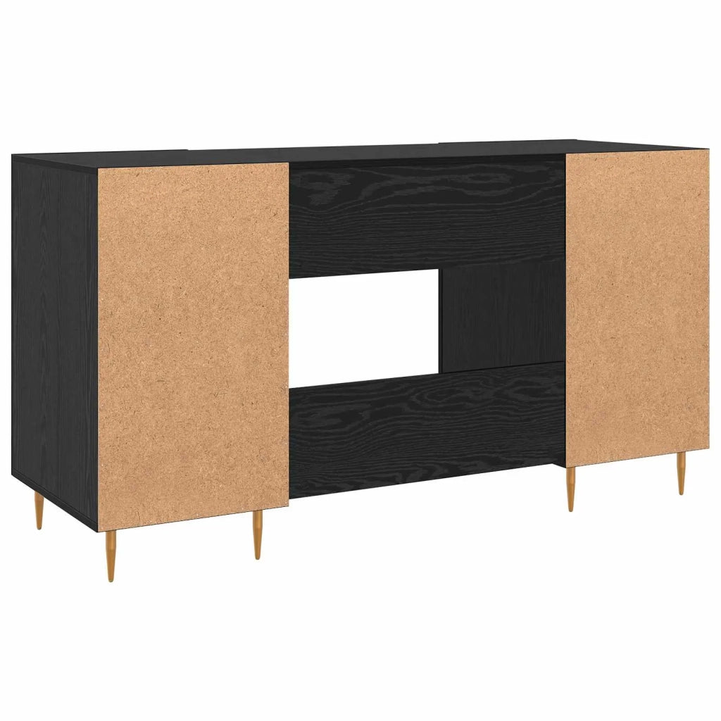 Scrivania Rovere nero 140 x 50 x 75 cm Legno multistrato