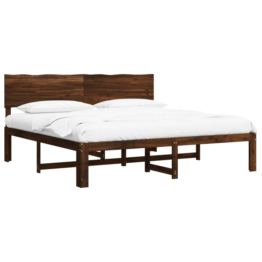 Letto matrimoniale con testiera ROSTOCK Marrone Scuro 3405422