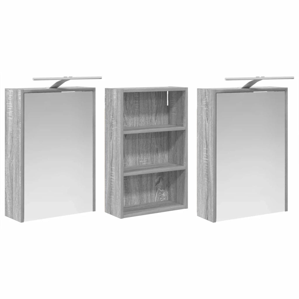 Set di Armadi da Bagno con lo scaffale 3 pcs 126 x 16 x 62.5 cm 3403837