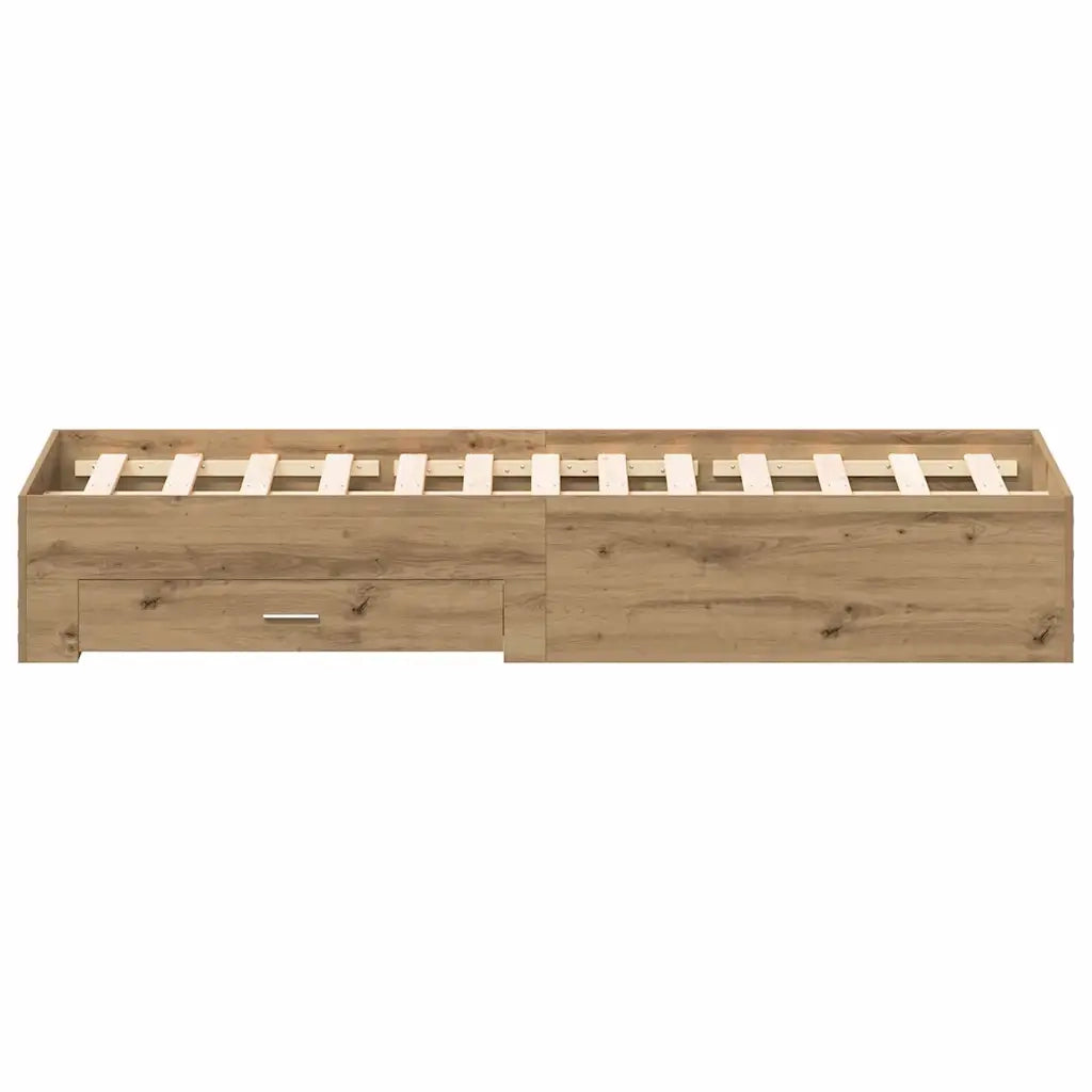 Struttura del letto-Giroletto Rovere artigianale 140 x 190 cm 589452