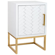 Tavolino 1 anta in legno e metallo 40x35x61h cm