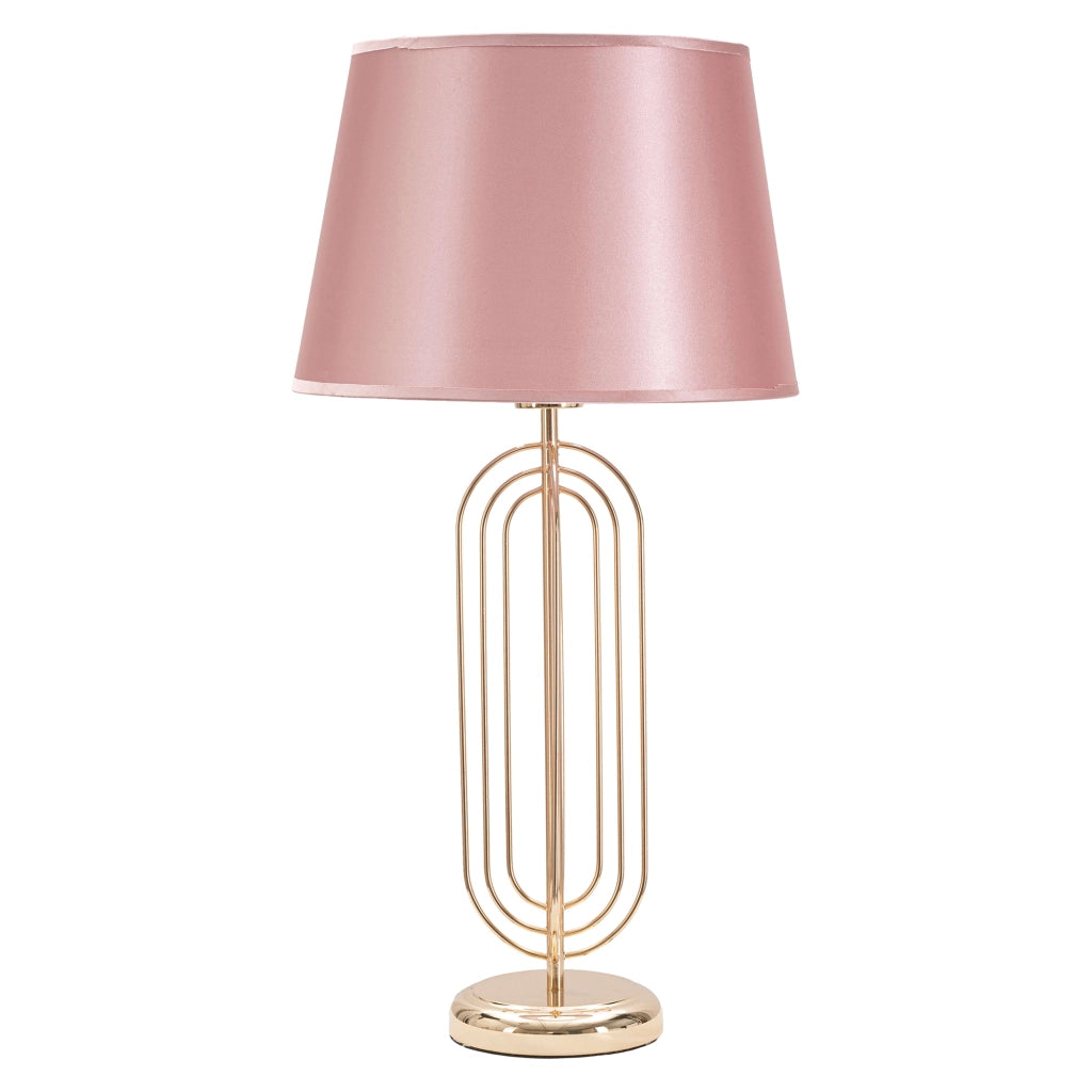 Khajur, Lampada da Tavolo Necessaria 1 Lampadina, Rosa