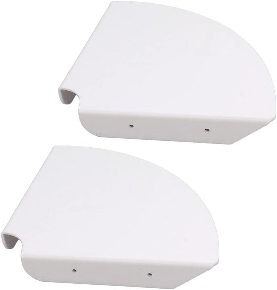 Set di Angoli in Acrilato Fluttuanti - Sostegno di Angolo per Parete - Organizzatore di Magazzino per Camera da Letto, Salotto, Cucina - Angolo di Parete Appeso - Bianco - 1,2x8,3x8,3in