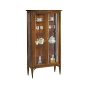 Vetrina arte povera color noce in legno l.89 p.34 h.170 (177) - Mobili 2G