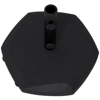 Base per Ombrellone 25kg per Pali da 38-48mm Ø54x46,5 cm in Cemento e Plastica Nero