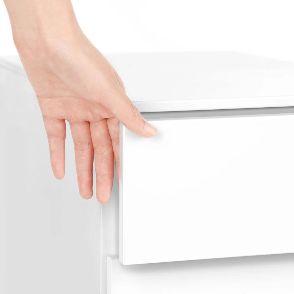 Cassettiera per ufficio su ruote con 3 cassetti e schedario sospeso 30 x 45 x 60 cm armadio per ufficio con serratura per archivi e documenti corpo dell'armadio preassemblato bianco 12_0004807