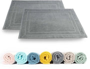 Set di asciugamani per doccia, 2 pezzi | Asciugamano di 100% cotone, 50x70 cm | Asciugamano 700 g/m² | Rapido assorbimento, asciugamento veloce, lavabile (grigio caldo)