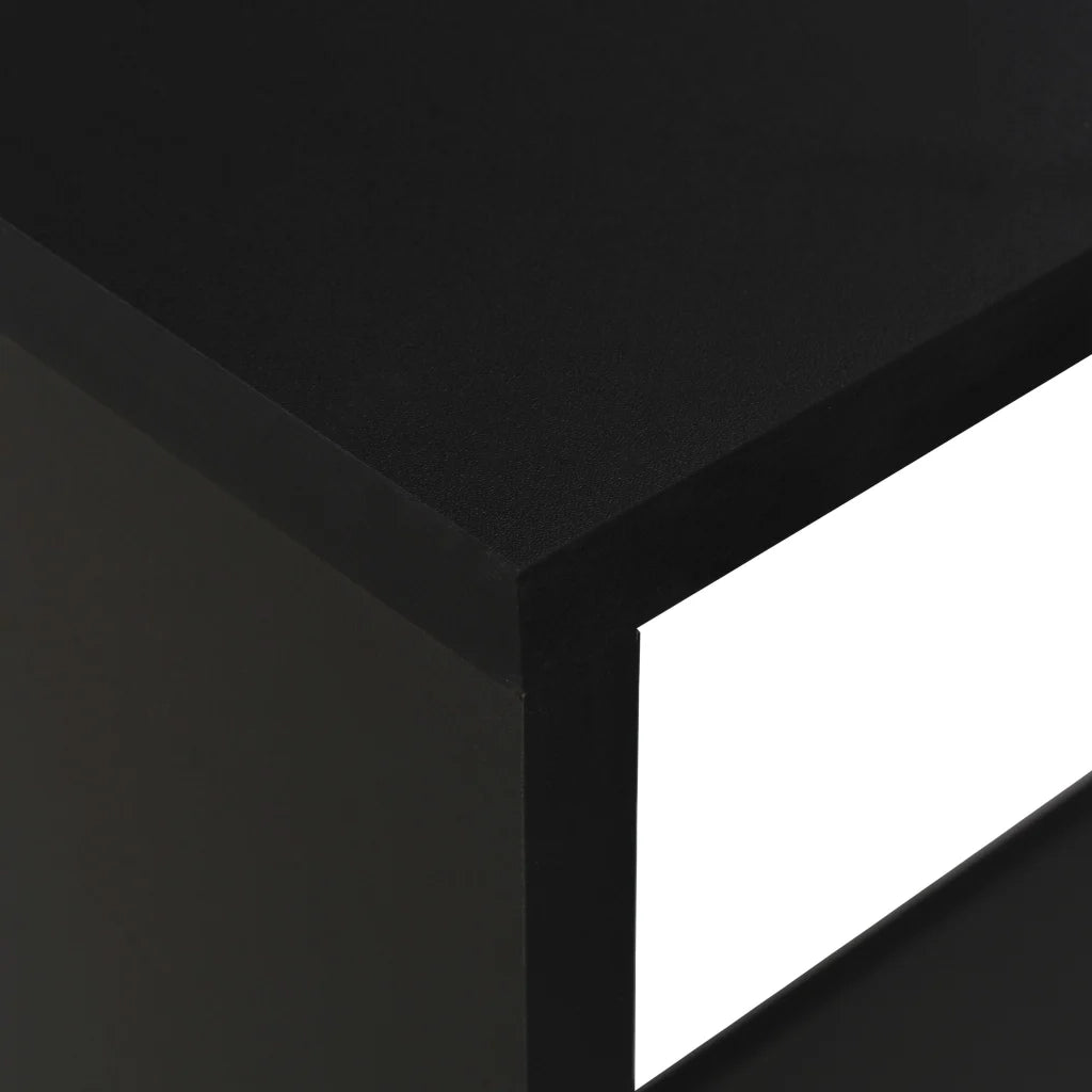 Tavolo da Bar con 2 Piani d'Appoggio Nero 130x40x120 cm 280218