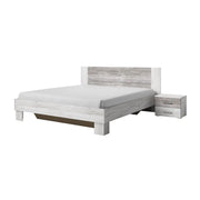 Letto adulto 180x200 collezione IRINA. Colori grigio chiaro e grigio scuro.
