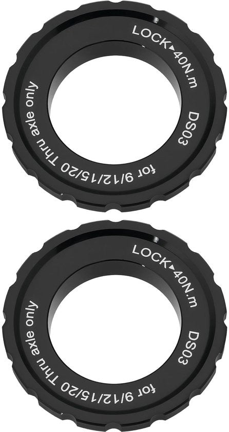 Anello di fissaggio Centerlock - 2 pezzi - Adatto per Shimano - Asse 15/20mm - 44x26x8mm - Lega di alluminio - Per bicicletta/Mountainbike - Anello di freno