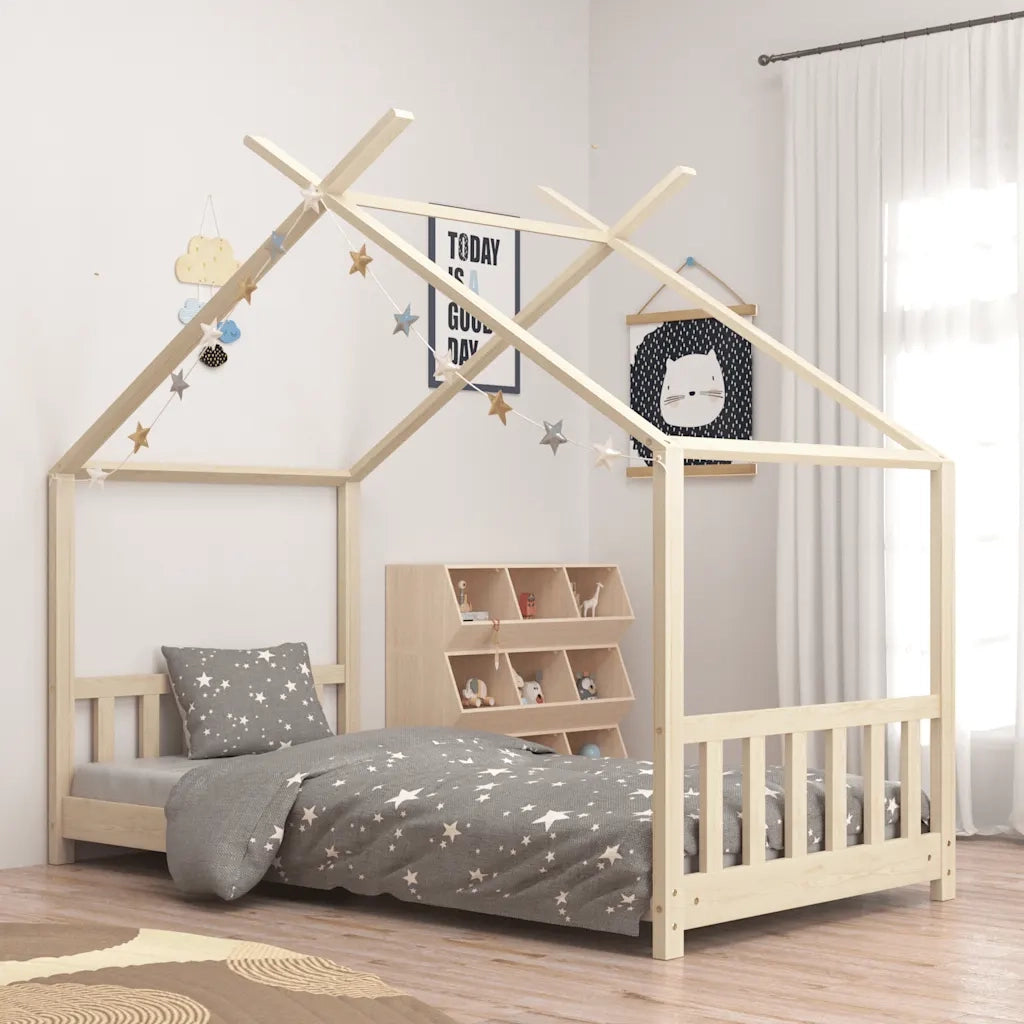 Giroletto per Bambini in Legno Massello di Pino 80x160 cm 283365