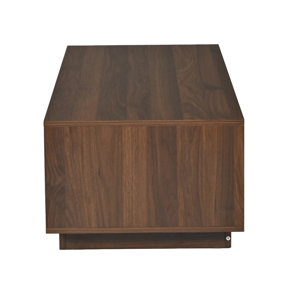 Tavolino da caffè con 2 ante e 2 vani - per soggiorno - in MDF e truciolare - 100×50×35 cm