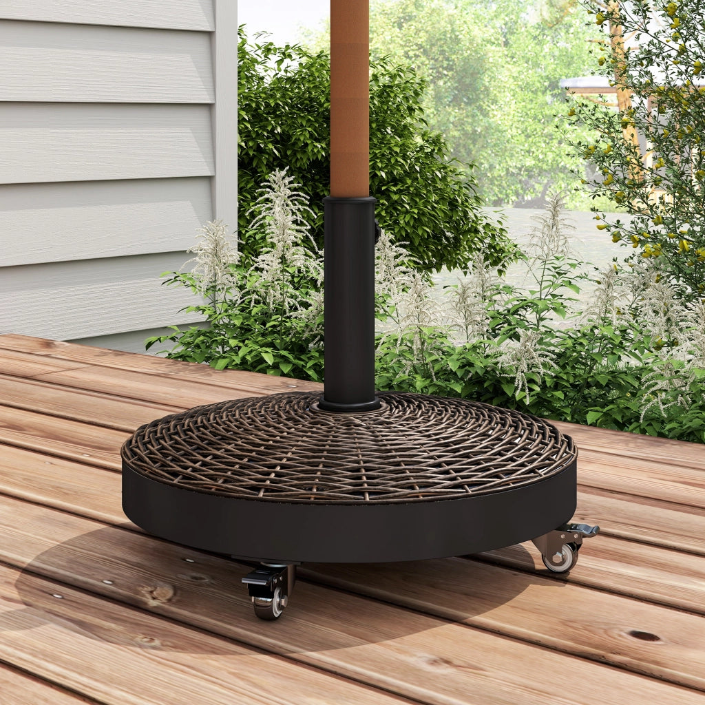 Base per ombrellone in resina con ruote ¨C zephmum ¨C bronzo ¦µ52x41 cm