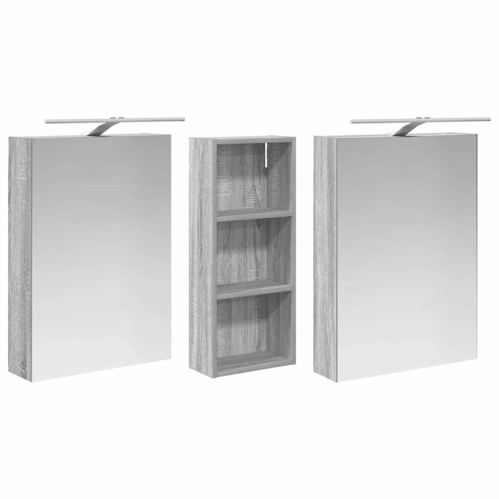 Set di Armadi da Bagno con lo scaffale 3 pcs 130 x 14,5 x 70 cm 3403773