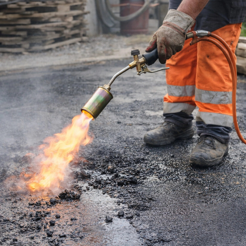 CANNELLO SALDATORE A GAS PER GUAINA ASFALTO BRUCIATORE ACCESSORI TUBO BECCHI