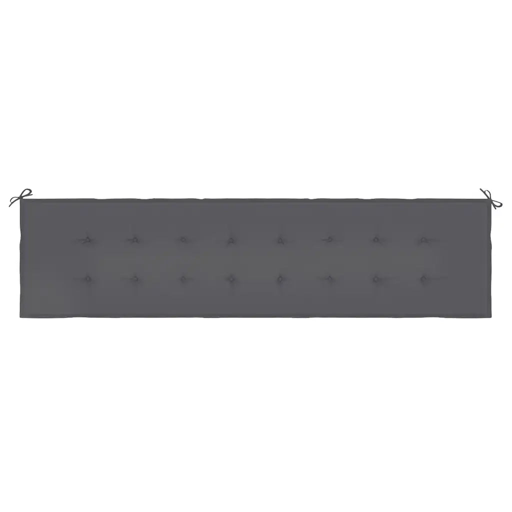 Cuscino per Panca Antracite 200x50x4 cm in Tessuto Oxford 47612