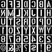 Schede numeriche riutilizzabili - Alfabeto numerico grandi stencil in plastica - 42 pezzi - Tavole di legno per decorare torte