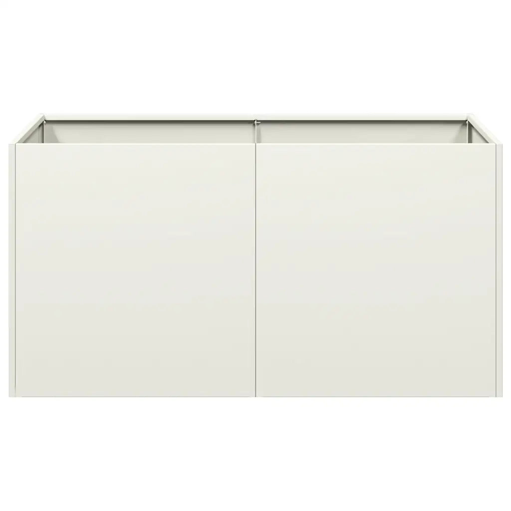 Fioriera Bianca 80x40x40 cm in Acciaio Laminato a Freddo 860669