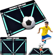 Mat di Dribbling per Calcio - Mat di Allenamento per Calcio - Tappeto di Calcio - Tappeto di Allenamento per Calcio - Materiale di Calcio - Mat di Calcio per Palestra - Mat di Allenamento per Calcio con Dribbling - Mat di Calcio per Allenamento