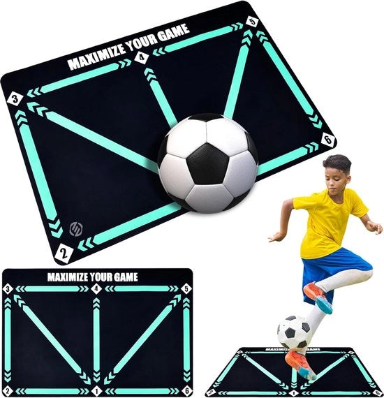 Mat di Dribbling per Calcio - Mat di Allenamento per Calcio - Tappeto di Calcio - Tappeto di Allenamento per Calcio - Materiale di Calcio - Mat di Calcio per Palestra - Mat di Allenamento per Calcio con Dribbling - Mat di Calcio per Allenamento