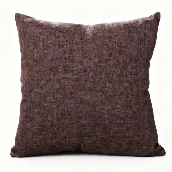 Due coperte per cuscini decorativi - stile rustico di fattoria Boho - copertura per cuscino in lino spesso - copertura quadrata per cuscino - con chiusura a righello invisibile - adatto per divano letto, ufficio (50x50 cm)