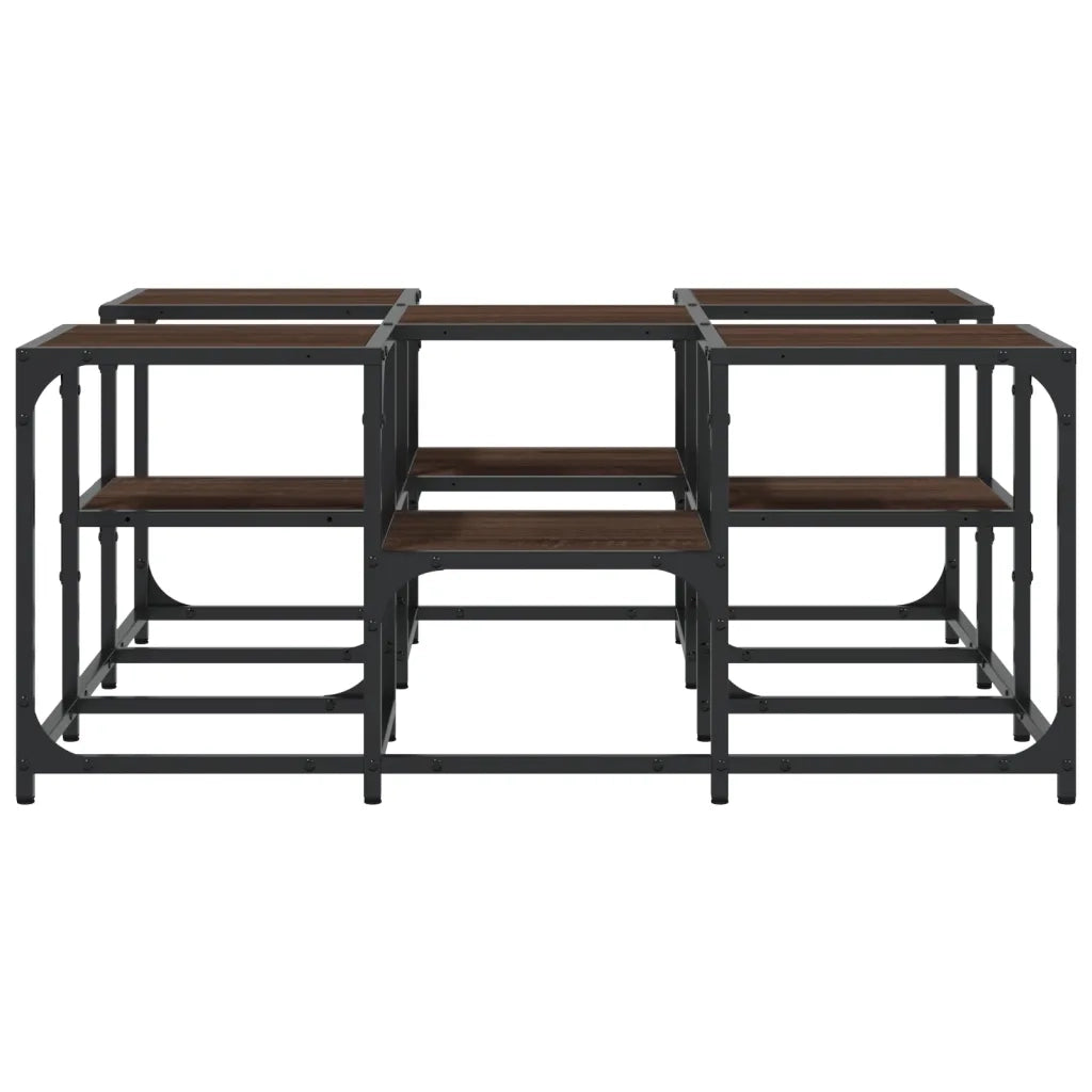Tavolino da salotto | Tavolino da caff¨¨ | Tavolino da Soggiorno Rovere Marrone 91x91x40cm Legno Multistrato