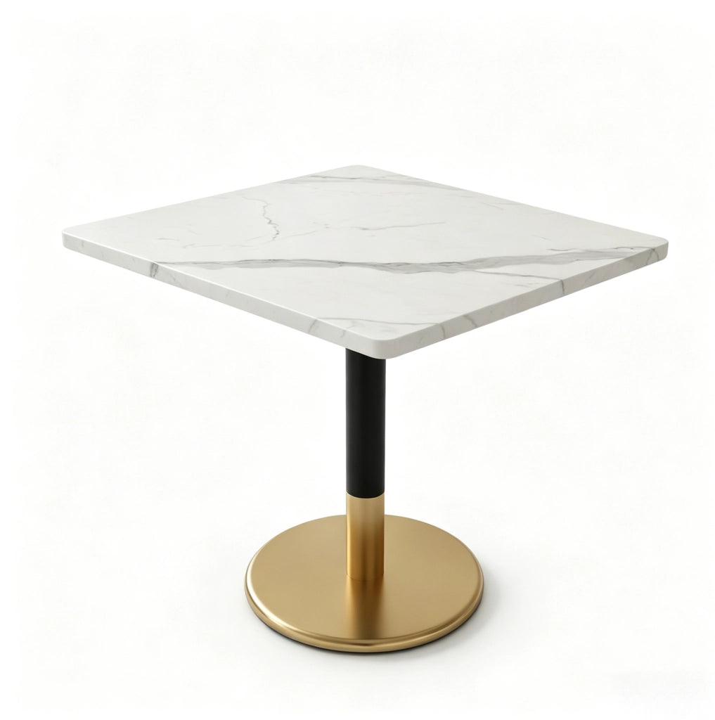 Tavolo da pranzo rettangolare per 2 persone 80x60 cm; bianco e nero