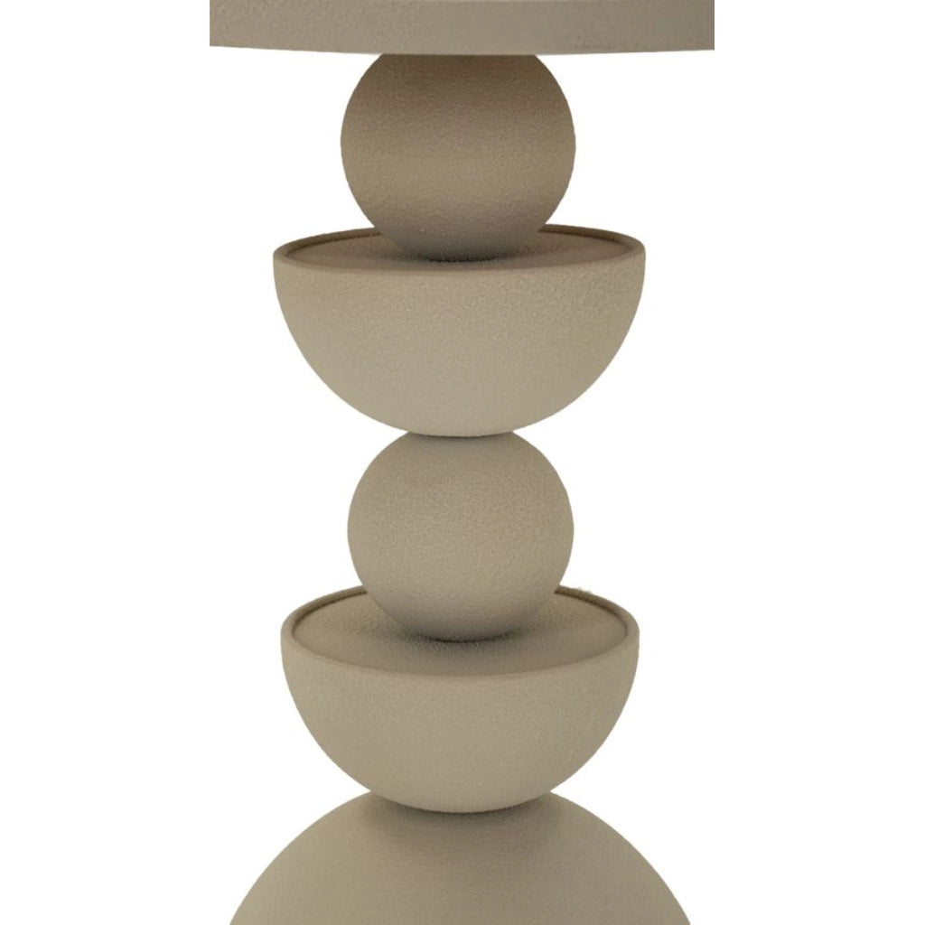 Tavolino VKH798, Beige, Metallo, 45x45x49,5 cm