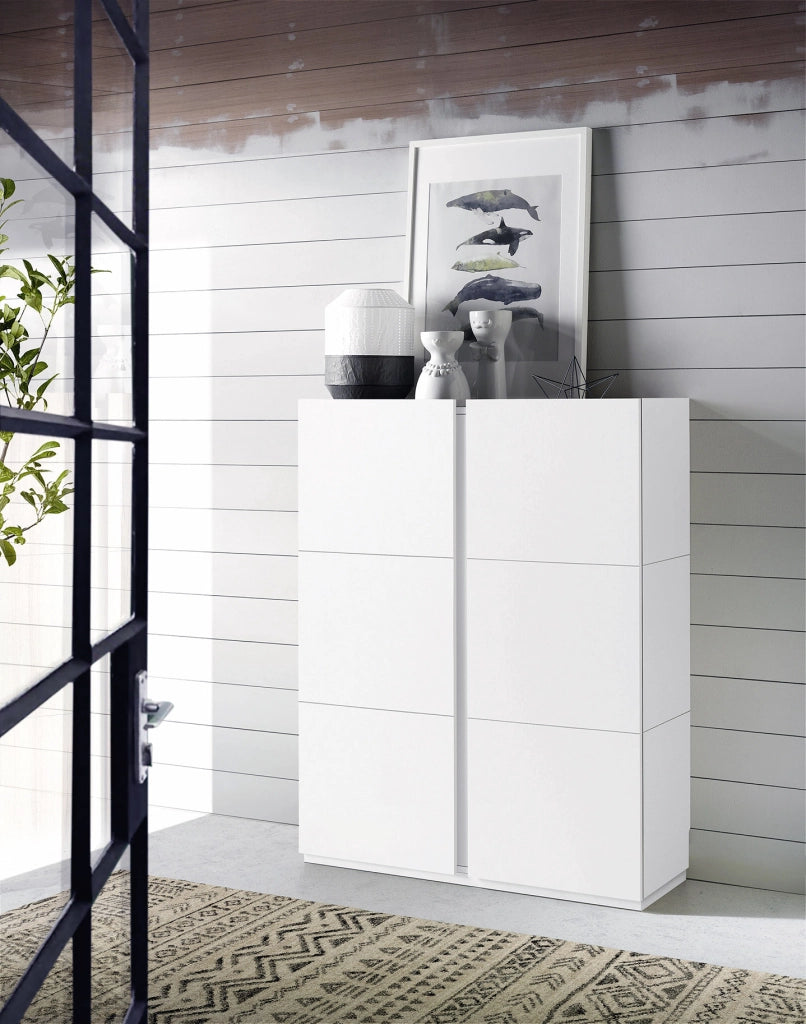 Scarpiera Herdasa effetto bianco venature 122x95x35