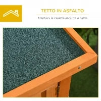 Gabbia per Conigli Conigliera da Esterno in Legno di Abete 90 x 45 x 65cm