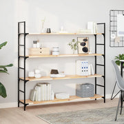 vidaXL Mensole da Parete 4 pz 160x30x2 cm Legno Acacia Non Trattato