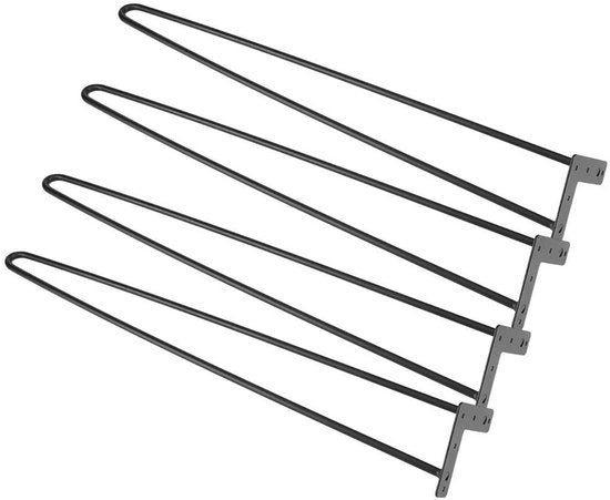 Set di Sostegni per Mobili da 4 - Pila in Metallo Nero - Robusta e Sostenibile - Adatto per Scrivanie e Sedie - Altezza 71 cm - Design Moderno