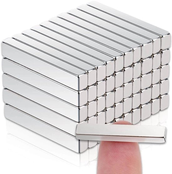 Pacchetto con 50 forti magneti rettangolari, 25x4x3mm forti magneti extra per lavagne magnetiche, forti magneti neodymium, piccoli magneti per lavagna bianca, magneti forti, magneti per lavagna bianca per lavori di fai da te