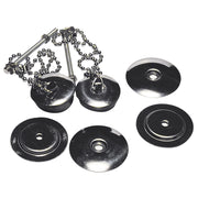 Tappi Neri Con Placca Inox Pz. 3