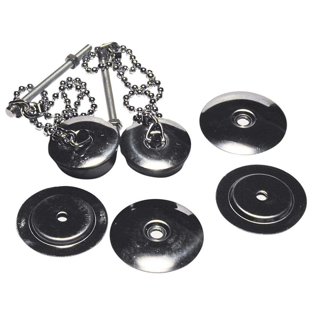 Tappi Neri Con Placca Inox Pz. 3