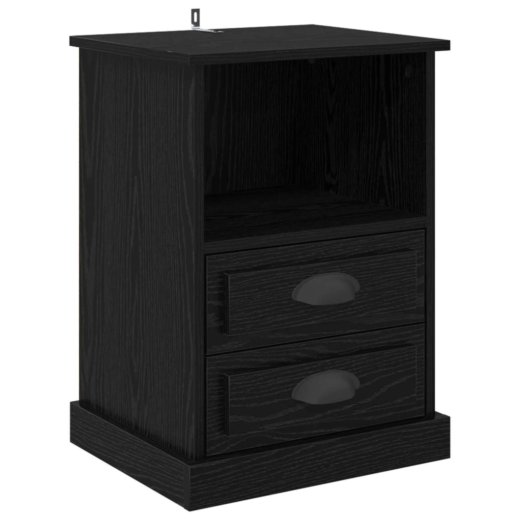 Armadio da Notte Rovere Nero 36 x 43 x 60 cm Legno multistrato 881400