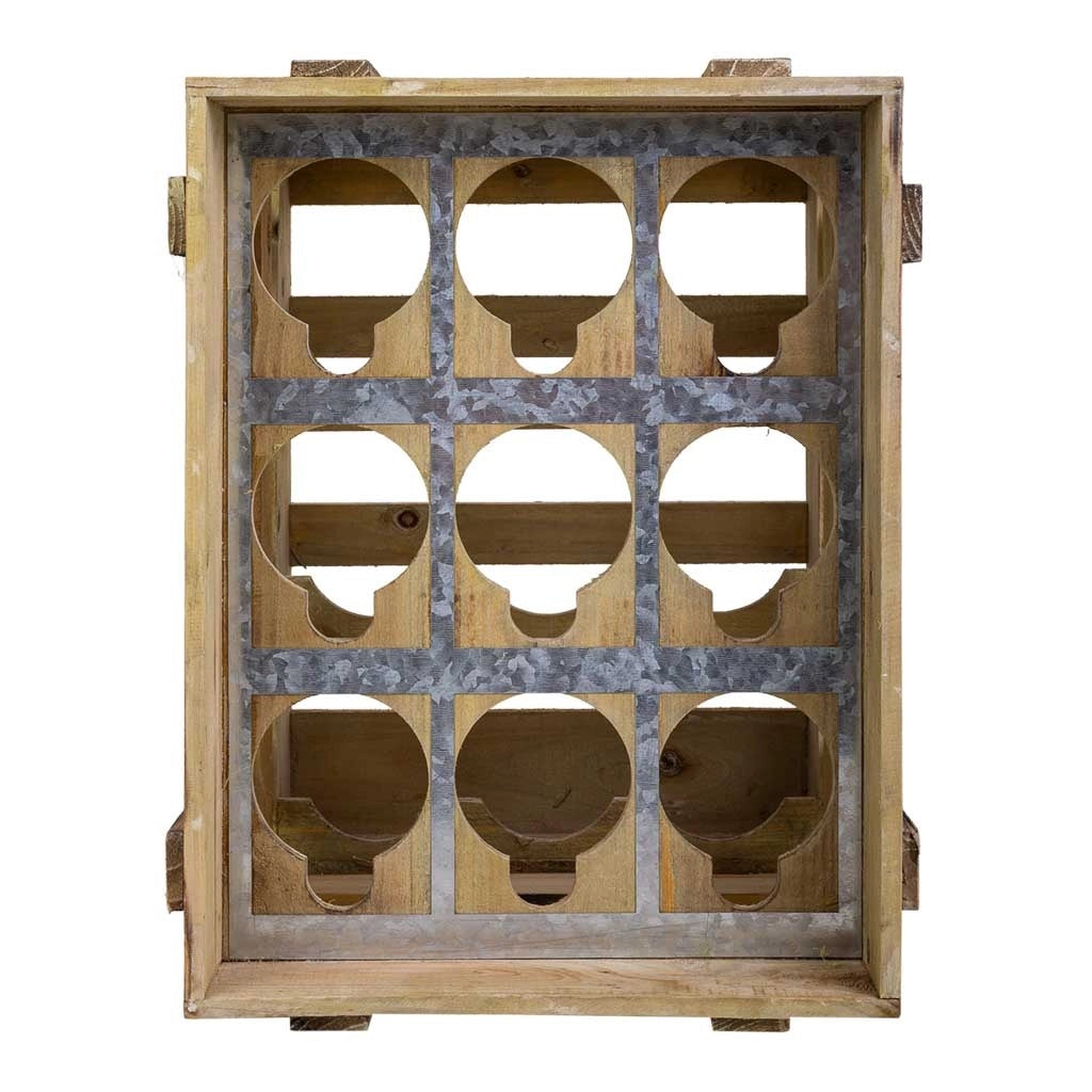 Cassetto portabottiglie in legno marrone 33x32,5x43h