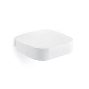 Portasapone inamovibile da muro in ottone, acciaio inox e Cromall 3212 Gedy serie OUTLINE Bianco Opaco