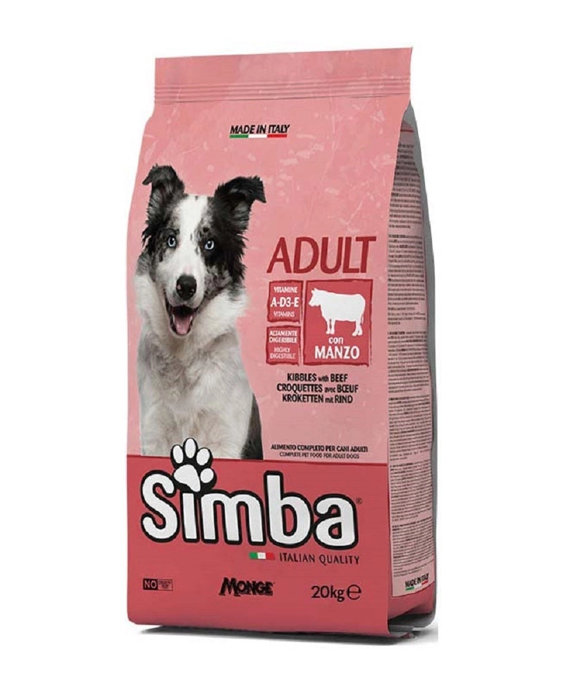 CROCCHETTE PER CANI 'SIMBA' manzo - kg 20  - MONGE
