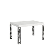 Tavolo Allungabile 140-244x90x77 cm Ghibli Bianco Frassino Telaio Antracite