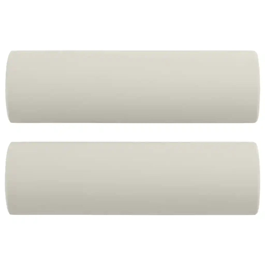 Cuscini Decorativi 2 pz Crema ?15x50 cm in Velluto CFW3536310