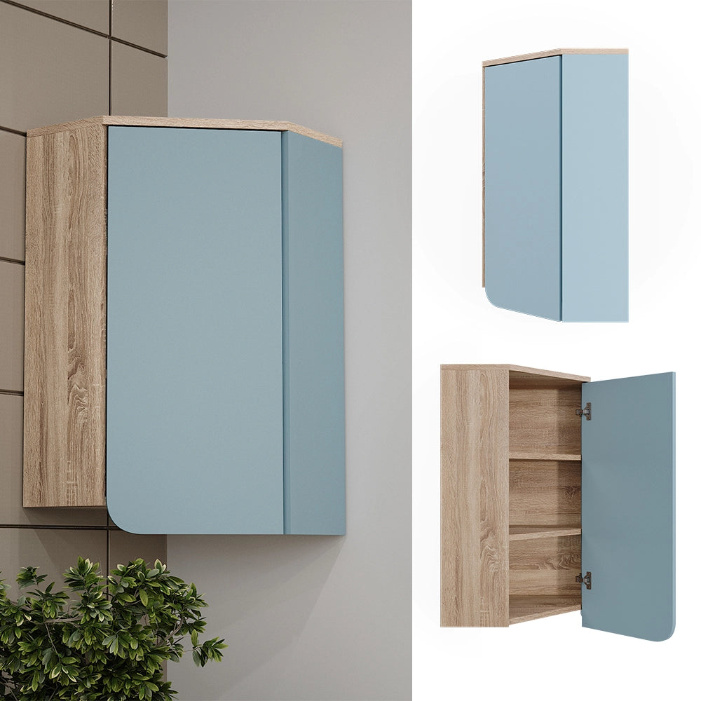 Vicco Mobile da bagno Grigio-blu 42.4 x 75 cm con porta e vani aperti