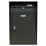 ALUBOX MODULAR LP Cassetta Posta Con Vano Portapacchi Cassetta Postale Singola 63X39X30 Cm Formato Rivista A4 Cassetta Postale Da Esterno Sportello In Alluminio Sistema Anti Prelievo